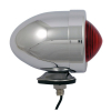 Bullet marker light. Chrome. Red lens. SF. stud mount - Chrome housing
