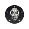 Skull Point Cover 5 Hole. Black & Chrome 99-17 Twin Cam