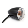 Late-Style Turn Signal Assembly. Front. Gloss Black  - Front Use, With