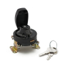 MCS fl style ignition switch. 5-pole, flat key, black 36-72 FL