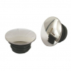 Stainless steel gas cap set, domed 83-95 H-D (NU) (excl. FLT) Polished