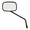 Late Oem Style Mirror, Long Stem, Left Side. Black 65-Up H-D
