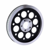 Reproduction OEM style wheel pulley 70T, 1-1/8" belt. Black 00-05 Dyna