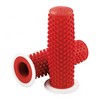 K-Tech, Kustom Rubber Grips. Red With White Flange 74-2