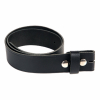 Leather belt without buckle black 125 cm