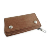 Amigaz Vintage Brown Leather Biker Wallet  With two snap closure with