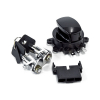 Flhr Ignition Switch & Saddlebag Lock Kit. Black 98-13 Flhr With Hard