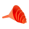 Pressol, Orange Funnel Set. 5-Piece, 50Mm To 150Mm  Orange Hdpe (High