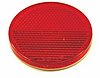 Röd E-märkt reflex rund 60 mm, m skruvhål