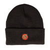 Santa Cruz Classic Dot Beanie Black One Size Fits Most Roll Up, Stand