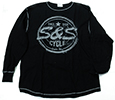 Long Sleeve Thermal Shirt, Black, S&S Cycle