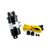 MCS round custom ignition coil kit, 6v. black Points style ignition
