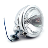 Fl Style Spotlamp, 4-1/2". Chrome, Ribbed/Clear Lens  Ribbed/Clear Len