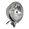 Bates Style 5-3/4" Prismic H4 Headlamp. Chrome Universal
