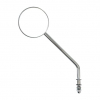 Steel 3 round mirror. Chrome, long stem 65-UP H-D Left or right side u