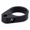 2-piece frame cable clamp. Throttle. Black Universal Black, 1 1/4 ID,