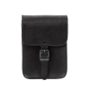 Ledrie full leather sissy bar bag. black Universal
