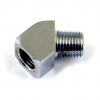 Adapter oil line fitting, 45 degrees. 1/4 NPT. Chrome  45� elbow adapt