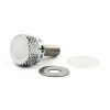 Thumb Screw Kit For Seat. Grooved. Chrome 96-23 H-D With 1/4-20 Thread