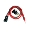 Taylor Braided Cloth Wire Set Univ  RED WITH BLACK TRACER WITH TWO 24