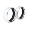 Recessed trim rings. 4.5" spotlamp. Chrome 62-25 H-D with passing lamp