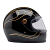 Biltwell Gringo S Helmet Gloss Black Flames Size Xs
