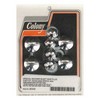 Colony, Rocker Shaft Plug & Nut Kit. Slotted. Chrome L71-84 Shovelhead