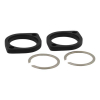 MCS exhaust flange and retainer kit. black 84-21 B.T., 86-21 XL, 08-12
