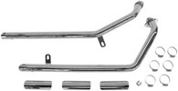 Cobra 1 5/8" Drag Pipes Exhaust System With Slash Cut Tip Chrome Honda