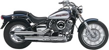 Cobra Exhaust System 2 Into 2 Slash Cut Tips Chrome Blvd Muff S/C V-St