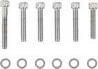 Drag Specialties Chrome Socket-Head Cam Cover Bolt Kit Knurled Sckt Hd