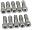 Drag Specialties Socket-Head Bolt 1/4-20X0.625 Knurled Chrome 1/4-20 X