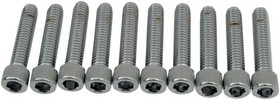 Drag Specialties Socket-Head Bolt 5/16-18X1.5 Knurled Chrome 5/16-18X1