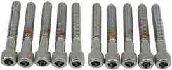 Drag Specialties Socket-Head Bolt 5/16-18X2 Knurled Chrome 5/16-18 X 2