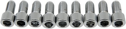 Drag Specialties Socket-Head Bolt 3/8-16X0.75 Smooth Chrome 3/8-16 X 3