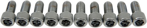 Drag Specialties Socket-Head Bolt 3/8-16X0.75 Knurled Chrome 3/8-16 X