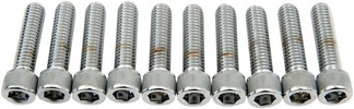 Drag Specialties Socket-Head Bolt 3/8-16X1.5 Knurled Chrome 3/8-16 X 1