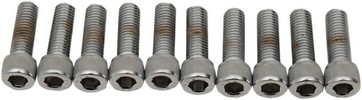 Drag Specialties Socket-Head Bolt 1/4-28X0.75 Knurled Chrome 1/4-28 X