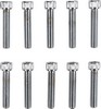 Drag Specialties Socket-Head Bolt 1/4-28X1.25 Knurled Chrome 1/4-28 X