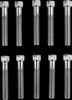 Drag Specialties Socket-Head Bolt 1/4-28X1.75 Knurled Chrome 1/4-28 X