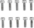 Drag Specialties Socket-Head Bolt 8-32X0.5 Knurled Chrome 8-32 X 1/2 S