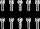 Drag Specialties Socket-Head Bolt 10-24X0.5 Knurled Chrome 10-24 X 1/2