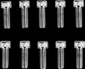 Drag Specialties Socket-Head Bolt 10-24X0.675 Knurled Chrome 10-24 X 5