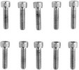 Drag Specialties Socket-Head Bolt 10-24X0.75 Knurled Chrome 10-24 X 3/