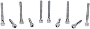 Drag Specialties Socket-Head Bolt 10-24X1.5 Knurled Chrome 10-24 X 1 1