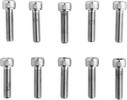 Drag Specialties Socket-Head Bolt 10-32X0.75 Knurled Chrome 10-32 X 3/