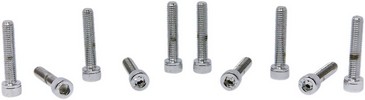 Drag Specialties Socket-Head Bolt 10-32X1 Knurled Chrome 10-32 X 1 Soc