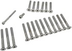 Drag Specialties Chrome Socket-Head Primary/Cam Cover Bolt Kit Knurled