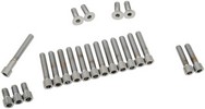 Drag Specialties Chrome Socket-Head Primary/Cam Cover Bolt Kit Smooth