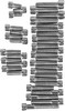 Drag Specialties Chrome Socket-Head Primary/Cam Cover Bolt Kit Knurled